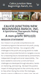 Mobile Screenshot of calicojunctionnewbeginningsranch.org